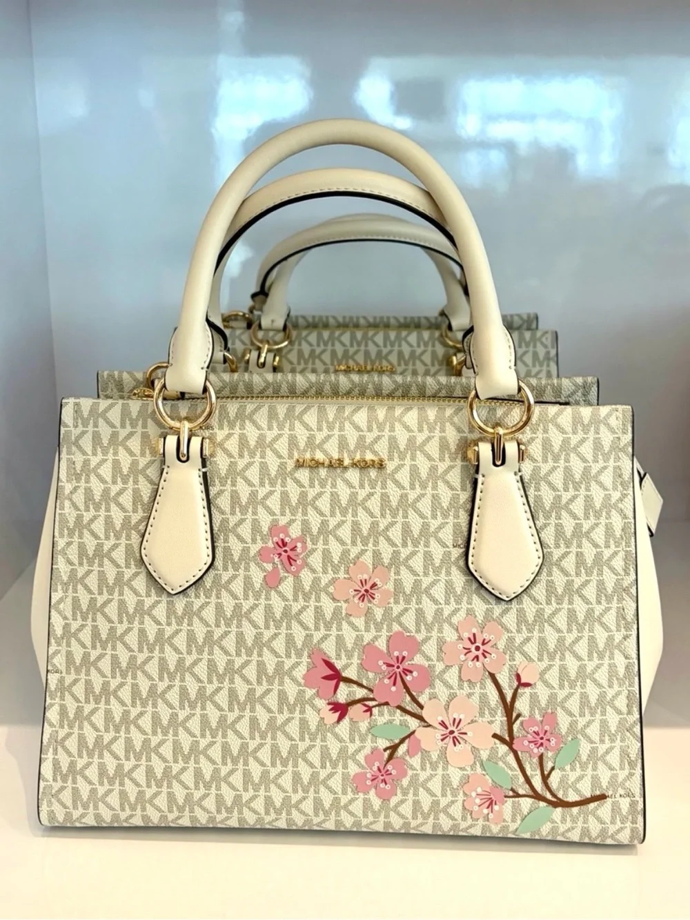 MICHAEL KORS Marilyn Md Embellished Signature Logo Satchel Crossbody